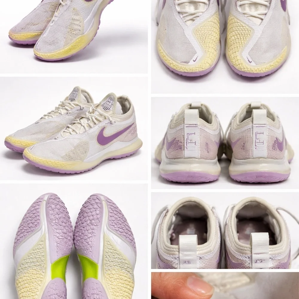 Nike Air Zoom Vapor Pro Tennis Shoes Women’s Size 7 Ivory Purple - Picture 3 of 10